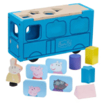 Peppa pig Autobus scolaire en bois 16x25cm