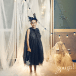Robe de sorcière chauve-souris grise-3-4 ans, 98-104 cm – Image 3
