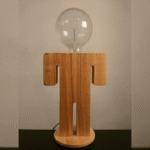 Wooden lampe homme