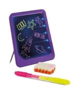 Neon glow writing board with marker+ sponge 21x26cm – Image 2