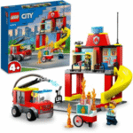 Lego City  La caserne et le camion des pompiers 60375