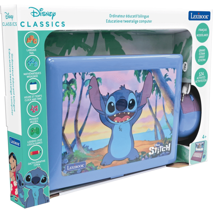 Lexibook-Ordinateur éducatif bilingue 5" - Disney Stitch – Image 2
