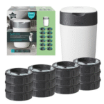 Starter pack poubelle à couches Twist & Click Blanc + 12 recharges - TOMMEE TIPPEE – Image 2