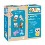 Kit 6 magnets animaux Moulage plâtre et peinture