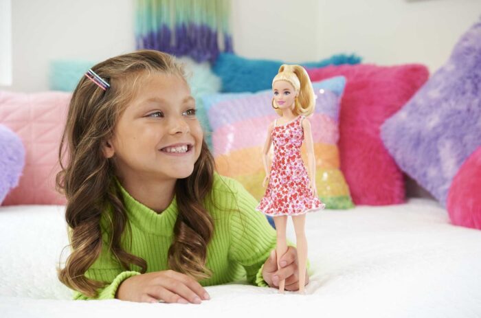 Barbie Fashionistas 205–Poupée Queue De Cheval, Robe À Fleurs – Image 2