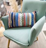 coussin rectangulaire multicolore