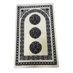 Tapis de prière en beige et noir
