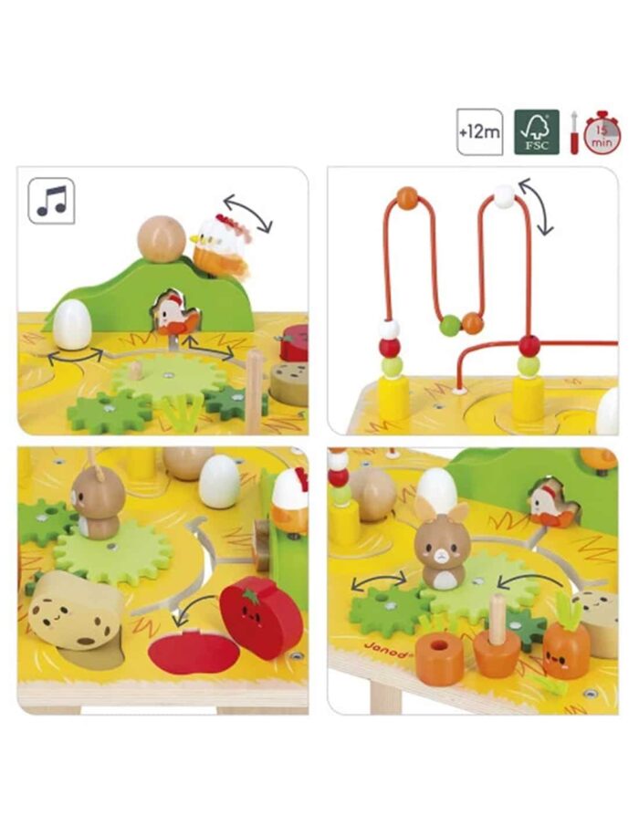 Table d'Activités Ferme en bois – Image 2