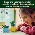 Décoration avec des plantes souriantes.
