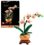 Orchidée LEGO en pot décoratif.