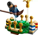 Pratique de Quidditch avec figurine Lego.