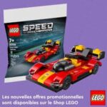 Voiture LEGO rouge et jaune
