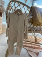 Grenouillère SOFIA en maille Beige 6M