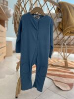 Grenouillère SOFIA en maille Bleu 12M