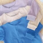 Grenouillère SOFIA en maille Bleu 6M – Image 2