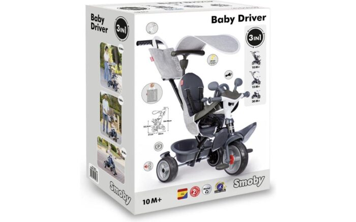 Baby Driver Tricycle Grey – Image 4