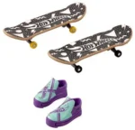 Hot Wheels Skate Finger Skateboard Rétro + Chaussures Lot de 2 Assortis 14x21,5 cm – Image 3