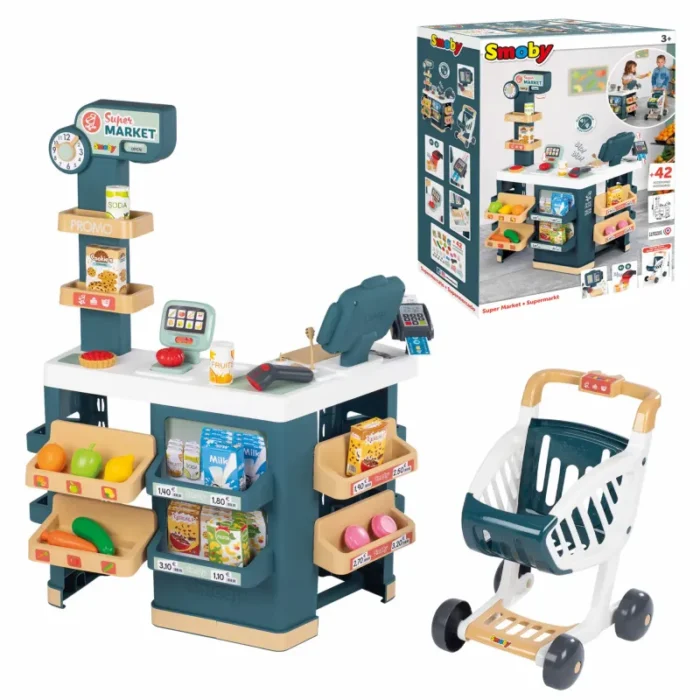 Supermarché Smoby avec chariot de courses – Image 3