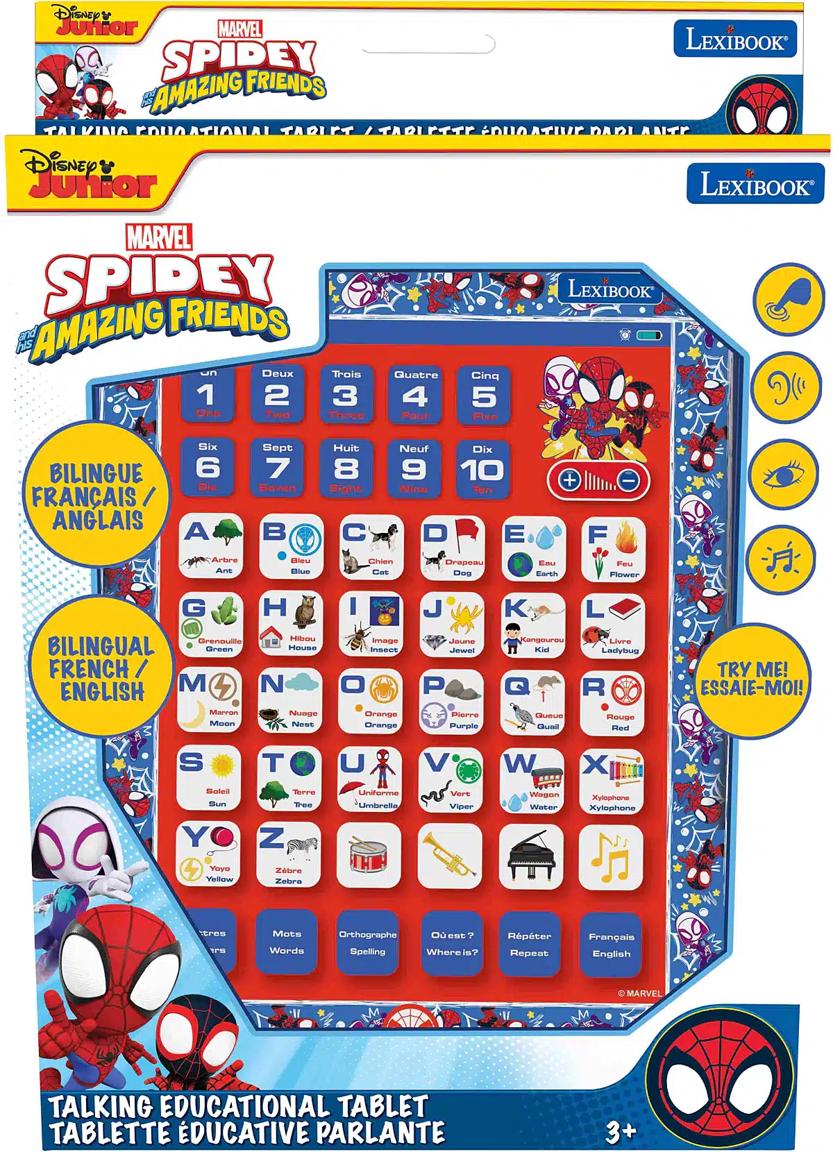 3380743078847_3 Tablette Éducative bilingue Spidey en français et en anglais – Image 1