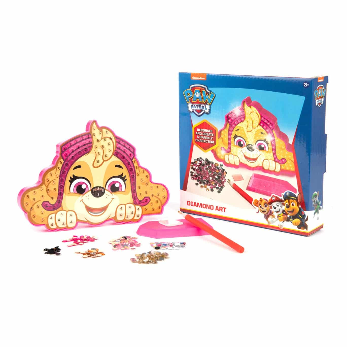 3750659Bb Paw Patrol Diamond Art Skye 18x18cm – Image 1