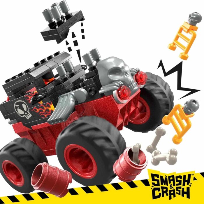 Mattel Hot Wheels Mega Monster Trucks Smash und Crash Bone Shaker 151 pcs 23x23cm – Image 4