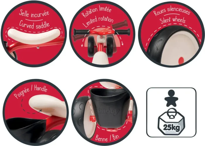 Porteur en métal Rookie rouge – Image 3