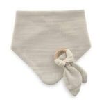 Babyjem 736-Bavoir en mousseline avec anneau de dentition -Ecru – Image 4
