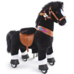 PonyCycle-Black with whire hoof horse-Age 3-4ans