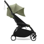 Poussette Stokke YOYO³ Cadre Noir avec pack 6M+ Olive – Image 6