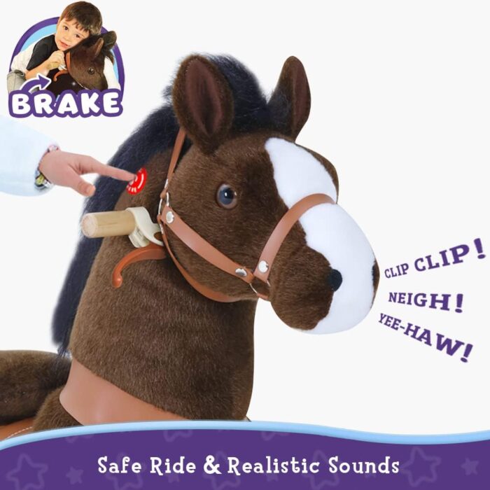 PonyCycle-Chocolate brown with whire hoof horse-Age 3-4ans – Image 2