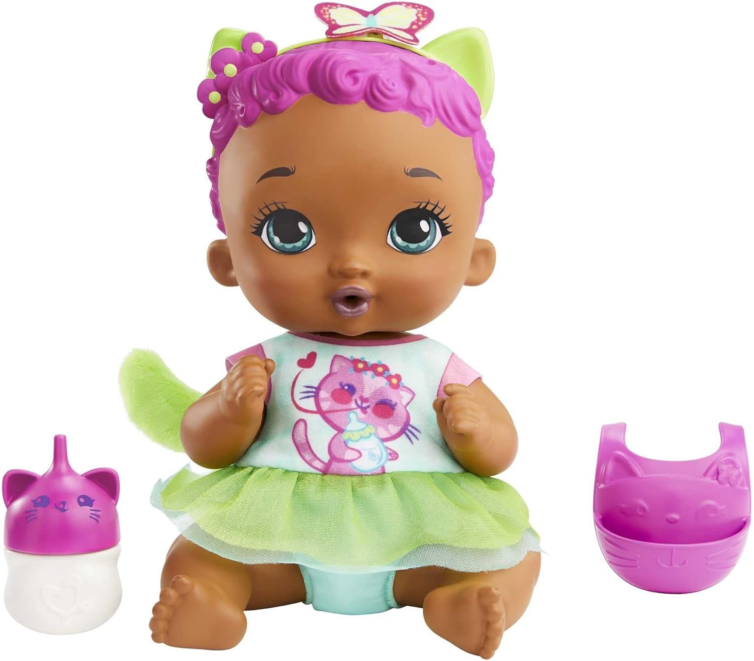 61aOKjJOPzL._AC_SL1500_ My Garden Baby Bébé Chaton Boit et Fait Pipi – Image 1