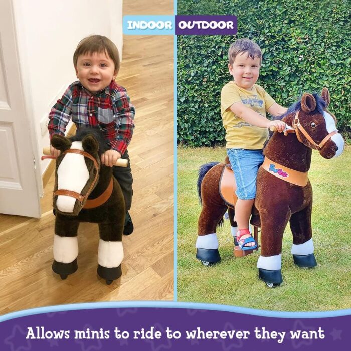 PonyCycle-Chocolate brown with whire hoof horse-Age 3-4ans – Image 4
