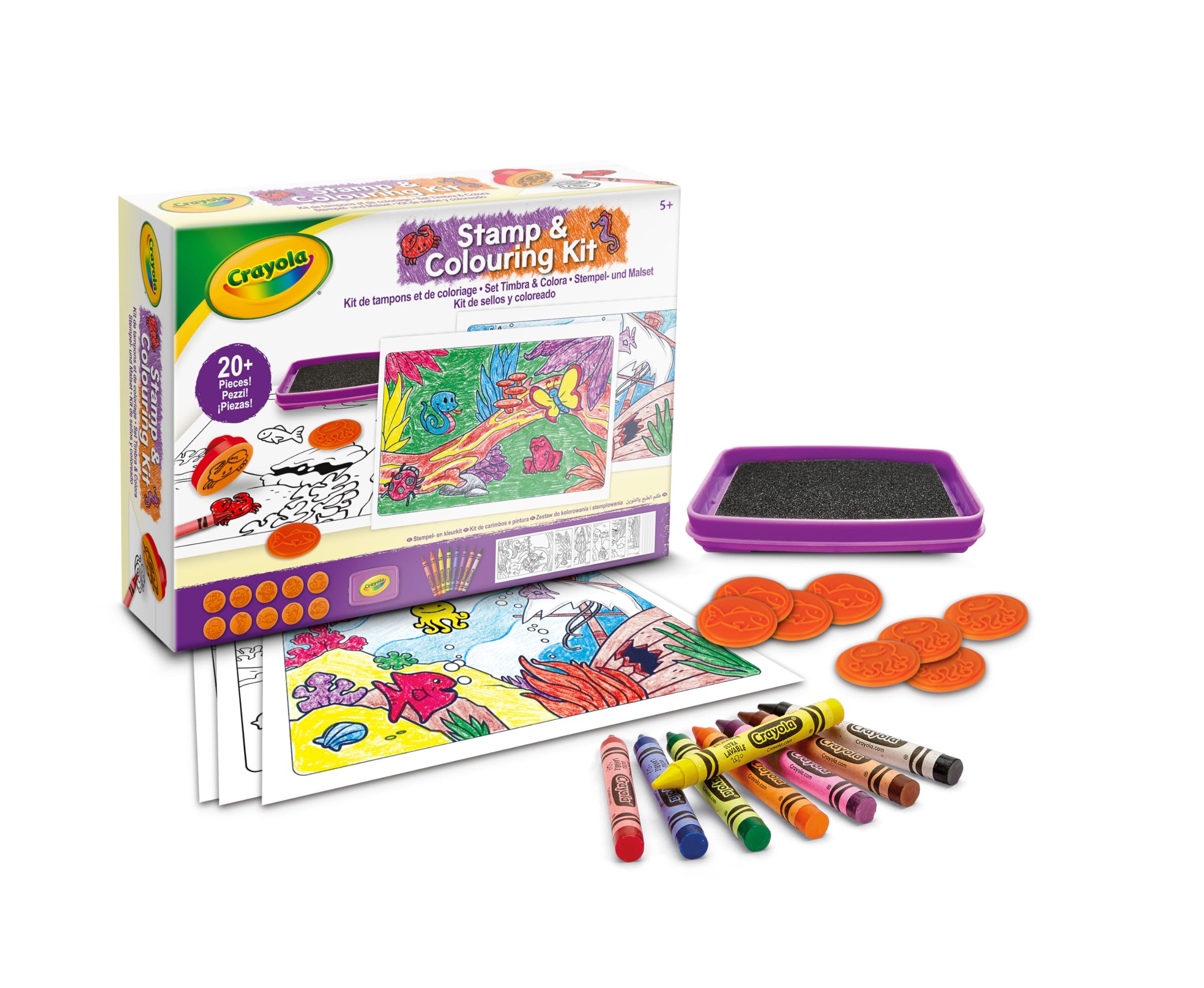 81iZQrjrkGL Crayola, Set de Tampons et Coloriage – Image 1