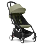 Poussette Stokke YOYO³ Cadre Noir avec pack 6M+ Olive