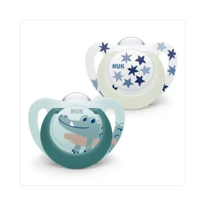 Lot de 2 Sucettes Star Night & Day NUK 6-18M - Rose – Image 2
