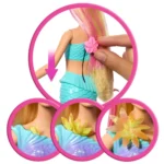 Barbie – Poupée Sirène Fleurs Magiques Blonde – Image 2