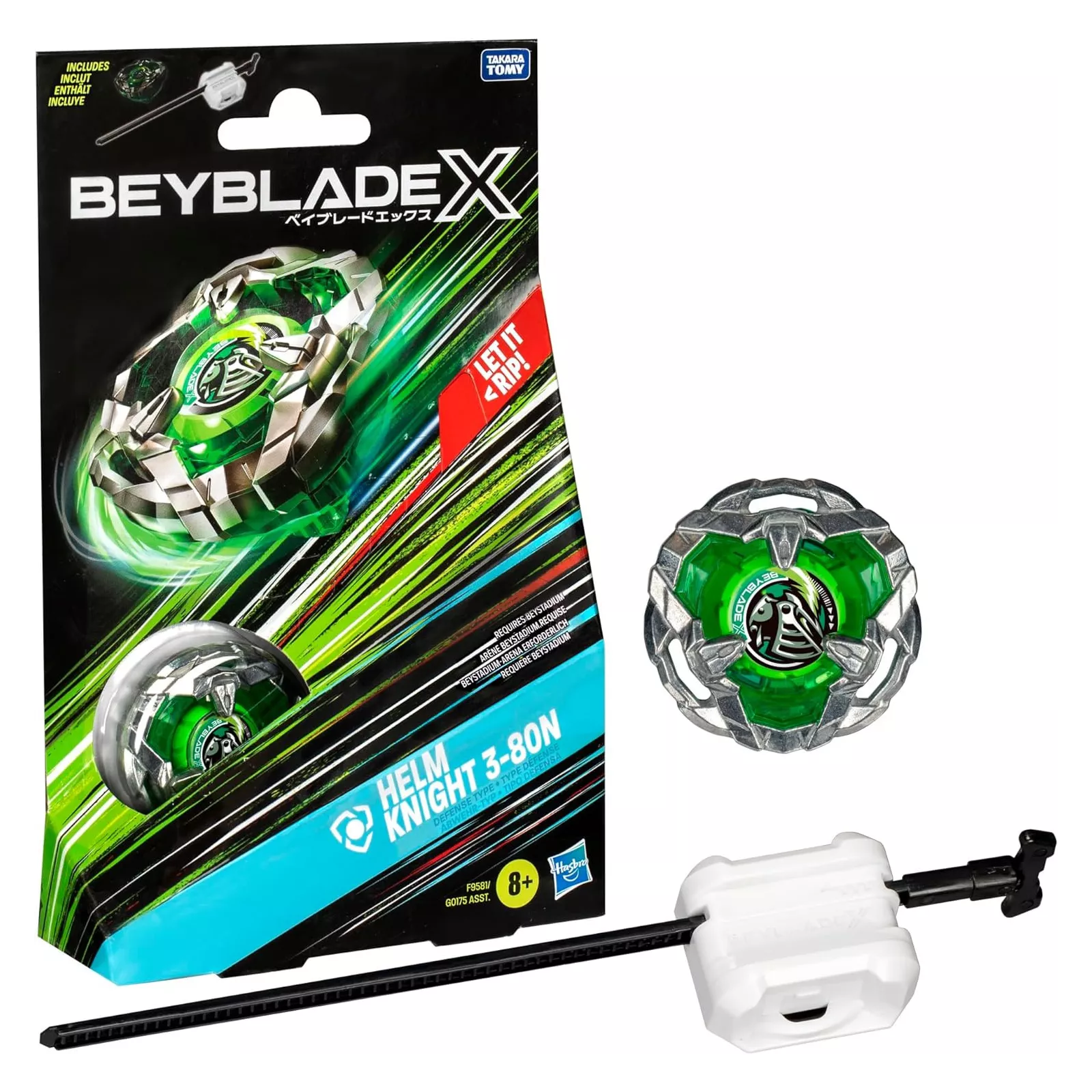 beyblade-x-starter-pack-helm-knight-3-80n Toupie Beyblade X Starter Pack Helm Knight 3-80N – Image 1