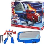 Figurine Transformers EarthSpark Optimus Prime Remorque de combat