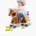 PonyCycle-Brown with whire hoof horse Age 3-4ans