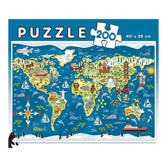 PUZZLE 200 PIECES - MAPAMUNDI - SEAN SIMS – Image 2
