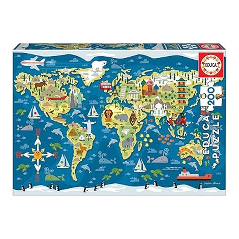 8412668192928 PUZZLE 200 PIECES - MAPAMUNDI - SEAN SIMS – Image 1