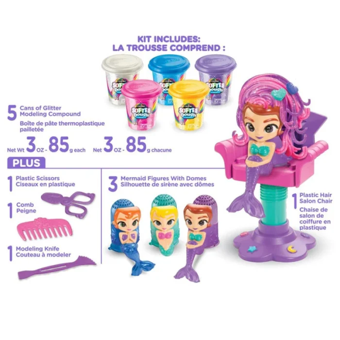 Softee Dough Sparkling Mermaid Stylin’ Salon – Image 2