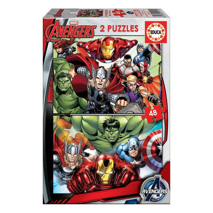 2a76a5f8cfc328c29bb45517569d5aa65dcf460b_04021111 Marvel - Avengers - 2 Puzzles 48 Pieces – Image 1