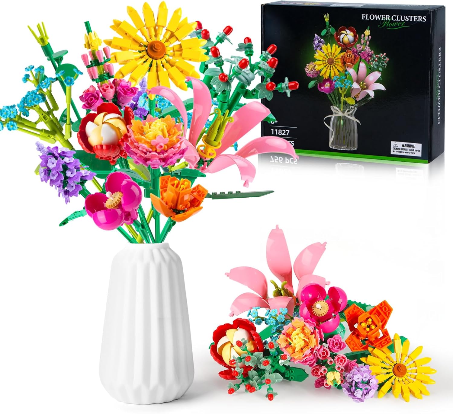 71HF2JgcQ3L._AC_SL1500_ Flower Clusters 11827 – Jeu de construction floral – Image 1