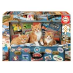 Educa - Puzzle 200 pièces - Petits chats voyageurs