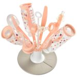 BEABA-Egoutte Biberon Pliable Flower Old Pink