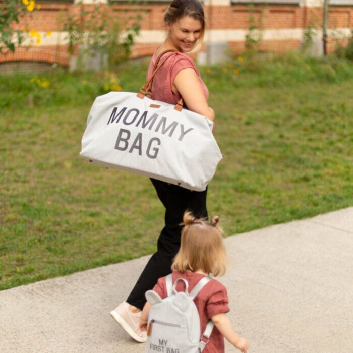 Mommy Bag Canvas Gris - CHILDHOME – Image 4