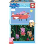 Educa - Puzzle Bois Peppa Pig 2x16 Pcs