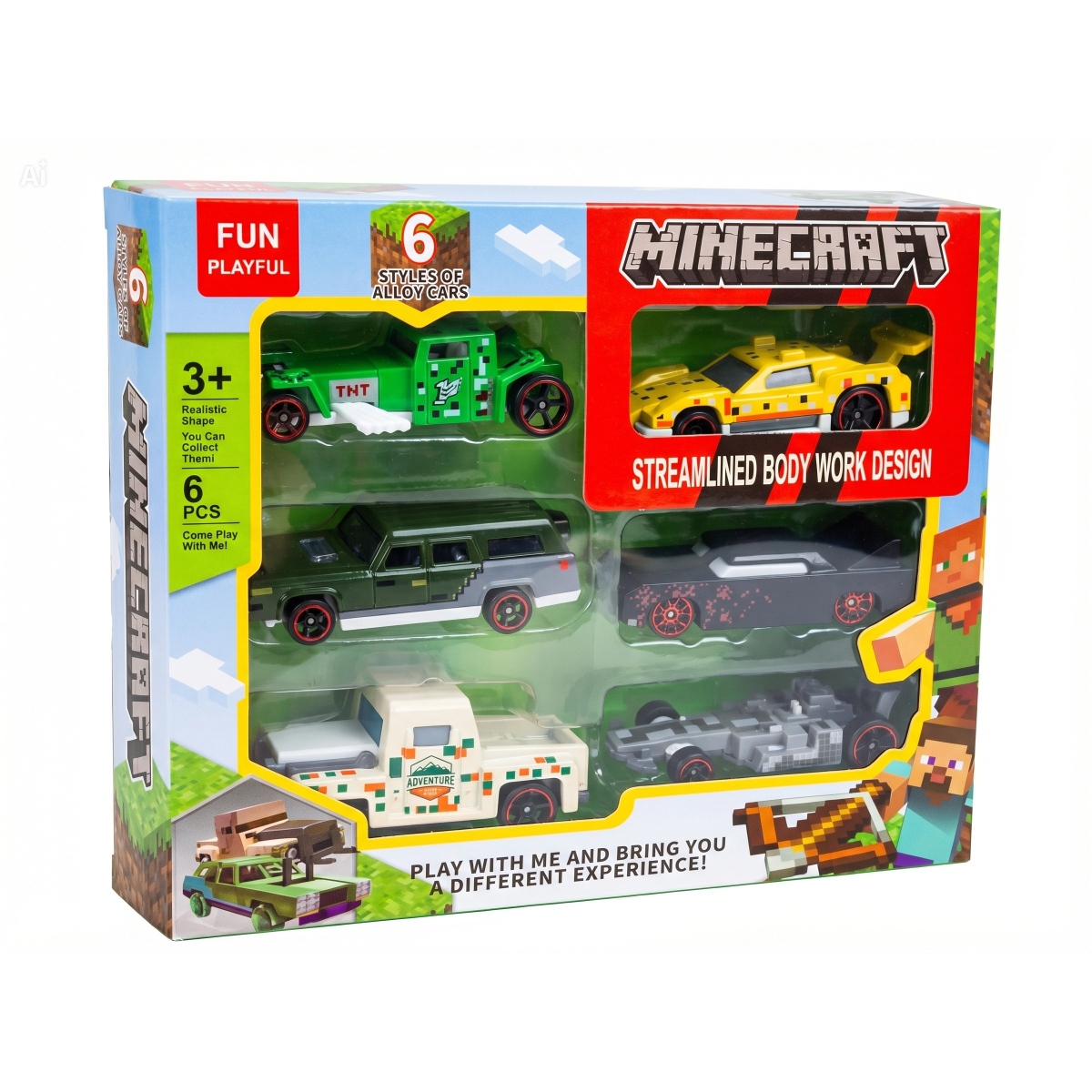 square-image (72) Coffret de 6 voitures-Minecraft-86008 – Image 1