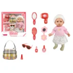 7162-5 - Sac à main accessoires poupée coton – 10 pièces